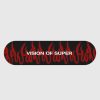 Uomo Vision of Super Accessori | Skateboard Nero Con Fiamme Spray Rosse