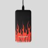 Uomo Vision of Super Accessori | Powerbank Nero Con Fiamme Rosse E Logo Bianco