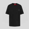 Uomo Vision of Super T-Shirt | T-Shirt Nera Con Cuore Fiammeggiante Ricamato