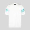 Uomo Vision of Super T-Shirt | T-Shirt Bianca Con Fiamme Azzurre