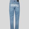 Uomo Vision of Super Pantaloni | Pantaloni In Denim Blu Con Grafica "Super".