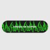 Uomo Vision of Super Accessori | Skateboard Nero Con Fiamme Spray Verdi